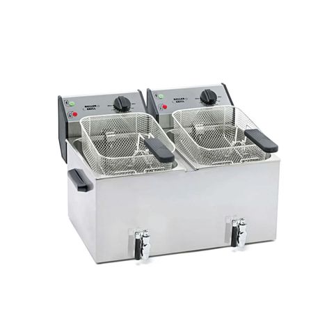 Electric Deep Fryer With 2 Tanks (2x8L) | Roller Grill