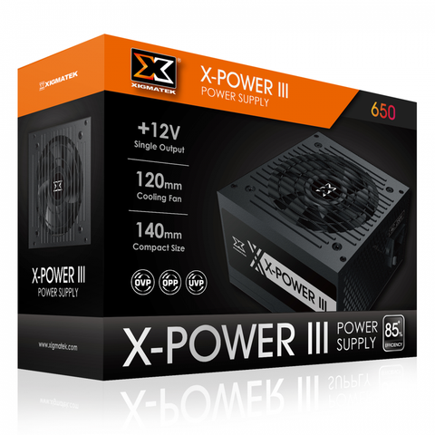 Nguồn 600W XIGMATEK X-POWER III X- 650 Black/Đen