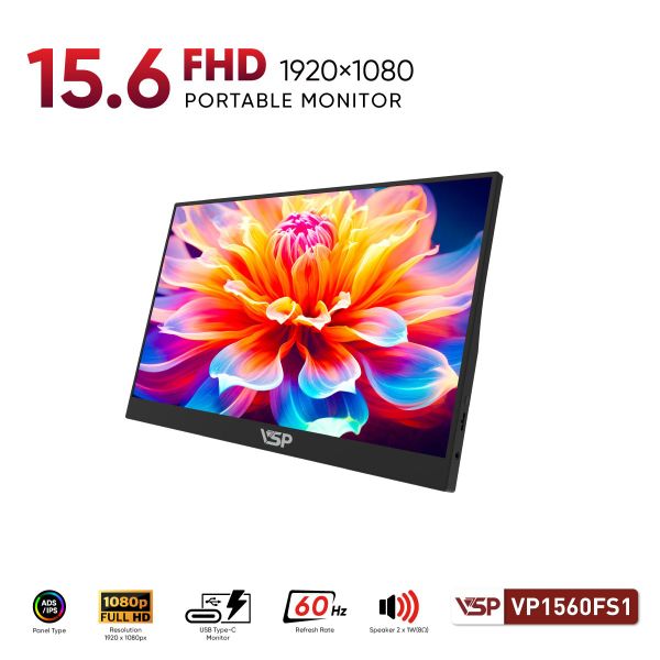 Màn hình di động VSP VP1560FS1 15.6 inch IPS 62Hz Full HD Phẳng