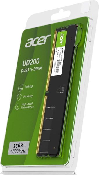RAM ACER UD200 16GB (1x16GB) 4800MHz DDR5 Black Không Tản Nhiệt