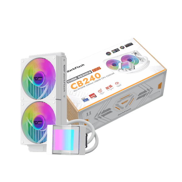 Tản nhiệt nước AIO DarkFlash CB240 ARGB Trắng/White