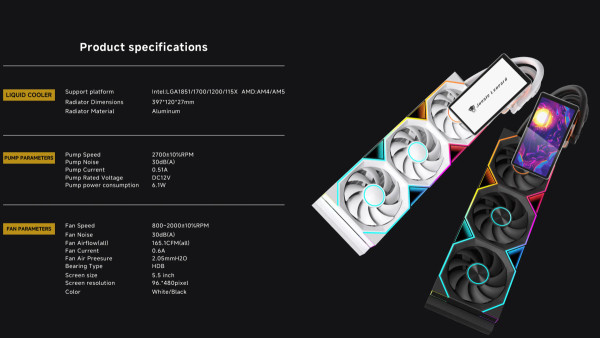 Tản nhiệt nước Leopard Proflow 360 LCD ARGB Đen/Black