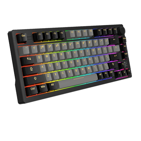 Bàn phím cơ không dây DareU EK75 Pro Black Golden Triple Mode