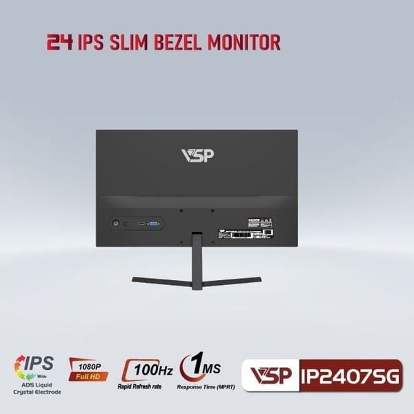 Màn hình VSP IP2407SG 24 inch IPS 100Hz Full HD Phẳng