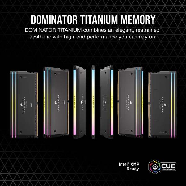 RAM Corsair Dominator Titanium RGB 64GB (2x32GB) 6000 DDR5 Black