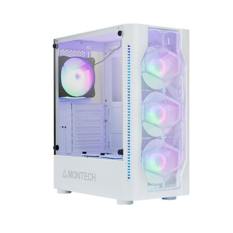 Vỏ Case Montech X1 Trắng/White | ATX ( Sẵn 4 Fan )