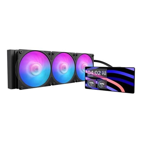 Tản nhiệt nước Cooler Master MasterLiquid Core LCD 6 inch 360 ARGB (Đen)