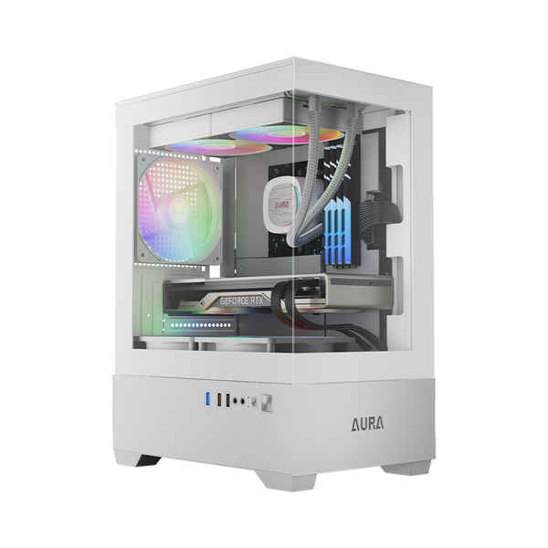 Vỏ Case Gamdias Aura GC9M Elite ARGB Trắng/White