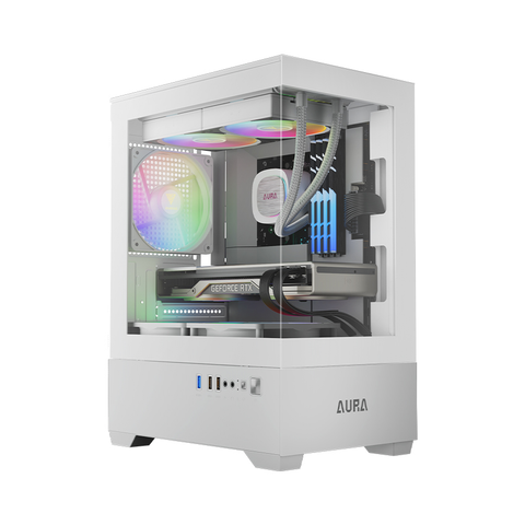 Vỏ Case Gamdias Aura GC9M Elite ARGB Trắng/White