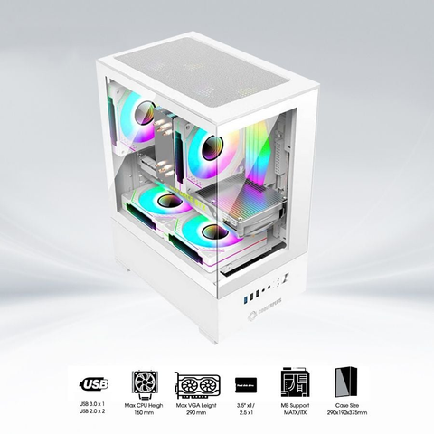 Vỏ Case CoolerPlus CPC-EX32 Trắng/White | MATX
