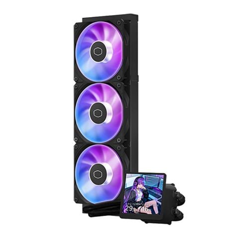 Tản nhiệt nước Cooler Master MasterLiquid Core LCD 4 inch 360 ARGB (Đen)