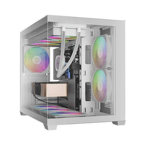 Vỏ Case Gamdias Aura GC10M V2 ARGB Trắng/White