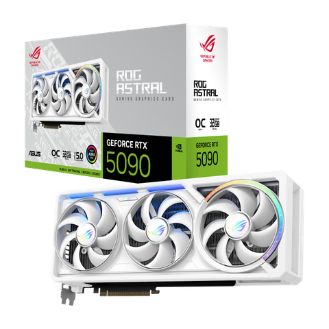 VGA Asus GeForce RTX 5090 ROG Astral 32GB GDDR7 White OC 3 Fan