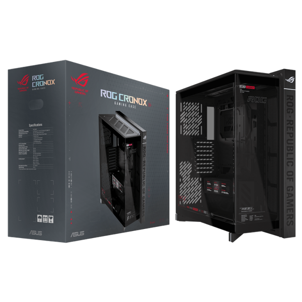 CASE ASUS ROG CRONOX GR801 CURVE TG SCREEN ARGB BLACK