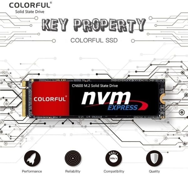 Ổ cứng SSD Colorful CN600 256GB M.2 NVMe 2280 PCIe Gen 3x4