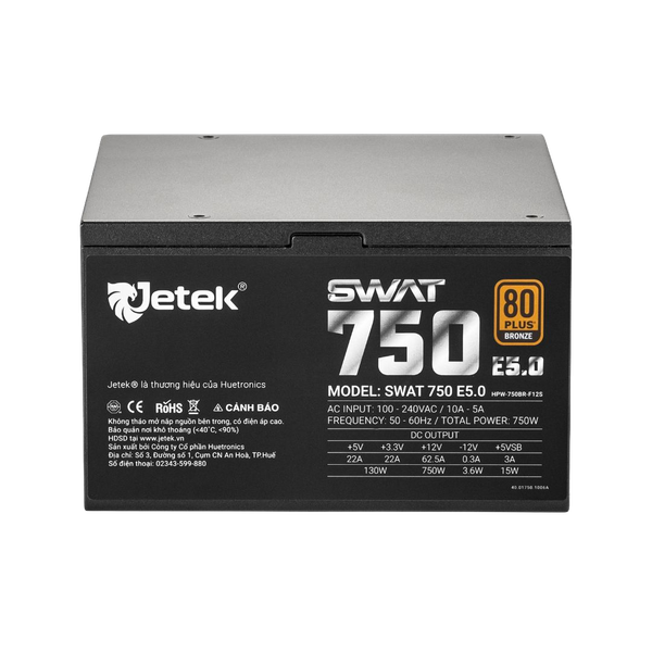 Nguồn Jetek SWAT750 E5.0 750W 80 Plus Bronze