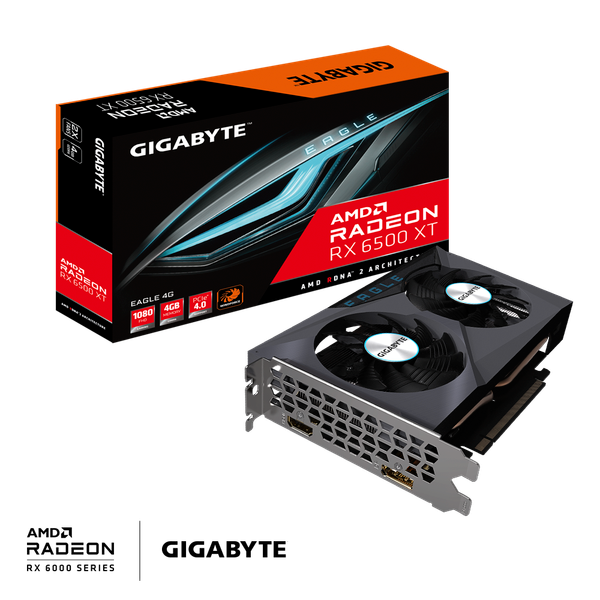 Card màn hình AMD Radeon RX 6500 XT Gigabyte EAGLE | 4GB GDDR6, 1024 SP, 400W