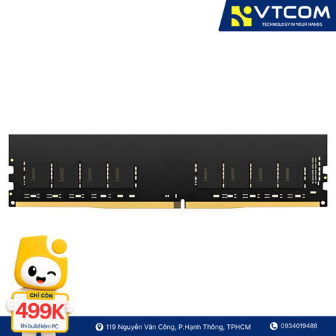 RAM LEXAR KHÔNG TẢN NHIỆT 8GB (1x8GB) 2666MHz DDR4 Black