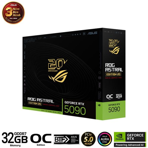VGA ASUS ROG ASTRAL RTX5090 O32G EDITION 20 GDDR7