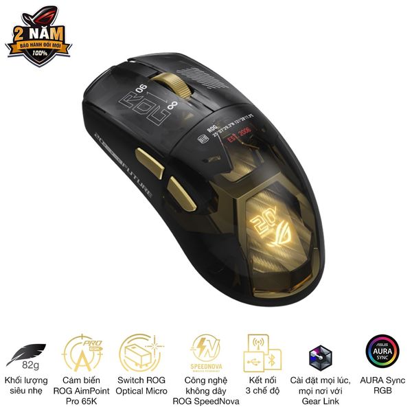Chuột ASUS ROG HARPE II EXTREME EDITION 20 Wireless Black