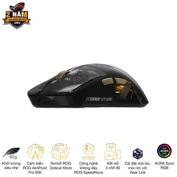 Chuột ASUS ROG HARPE II EXTREME EDITION 20 Wireless Black
