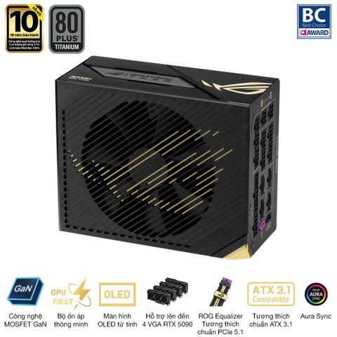 Nguồn ASUS ROG THOR TITANIUM III EDITION 20 PCIe 5.1 3000W 80 Plus Titanium