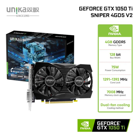 VGA NVIDIA GeForce GTX 1050Ti Unika Blizzard 4GB GDDR5