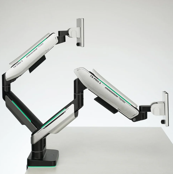 Giá treo màn hình HumanMotion T9 Pro II Dual (Đôi/Trắng)
