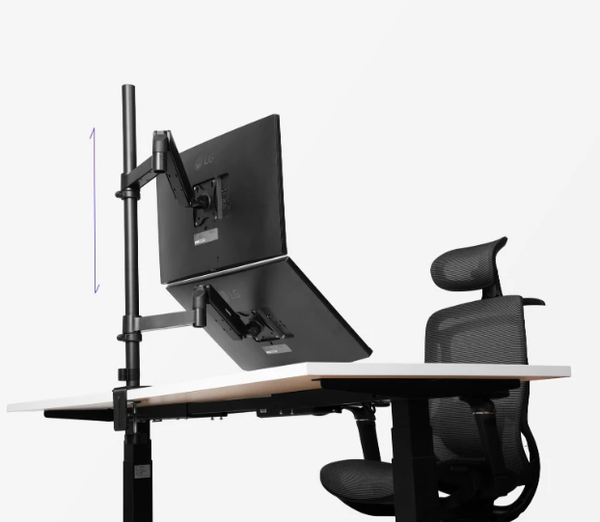 Thanh nối 80cm giá đỡ màn hình HyperWork P1  Dual 2025 HPW-EP02-BLK - Đen
