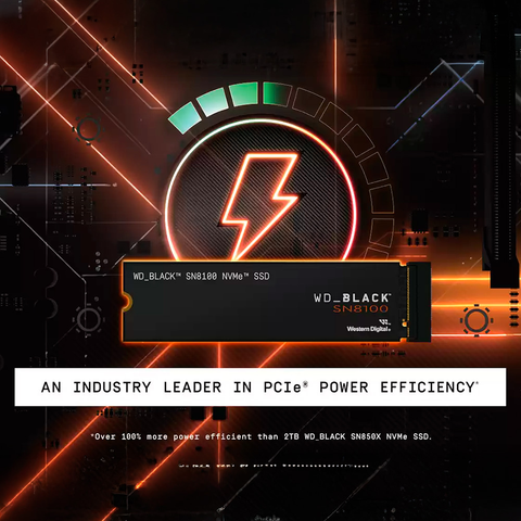 SSD 1TB WD Black SN8100 PCIe Gen5 x4 NVMe M.2 WDS100T1X0M