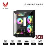 Vỏ Case VSP X8 Đen/Black | MATX (không kèm fan)