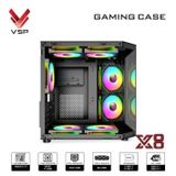 Vỏ Case VSP X8 Đen/Black | MATX (không kèm fan)
