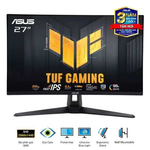Màn hình phẳng ASUS TUF Gaming VG27AQM5A 27'' 2K 300Hz 1ms 2x2W Speakers