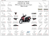Dàn áo HONDA CLICK 125 (ACB125 S E TH, ACB125 CBT E TH, ACB125 B E TH)