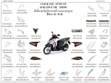 Dàn áo HONDA CLICK 125 (ACB125 S E TH, ACB125 CBT E TH, ACB125 B E TH)