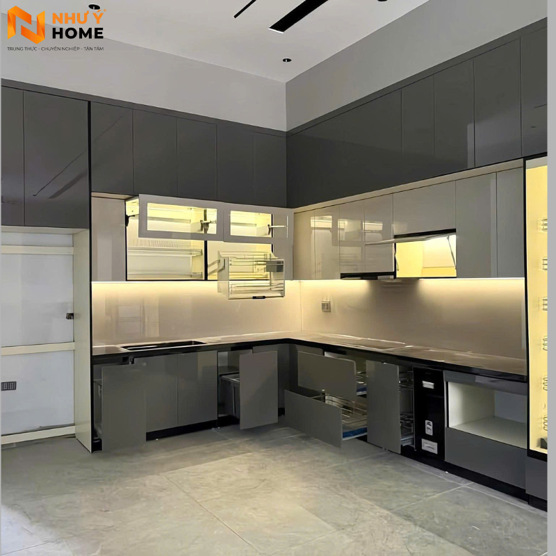 Tủ bếp nhựa acrylic AC030