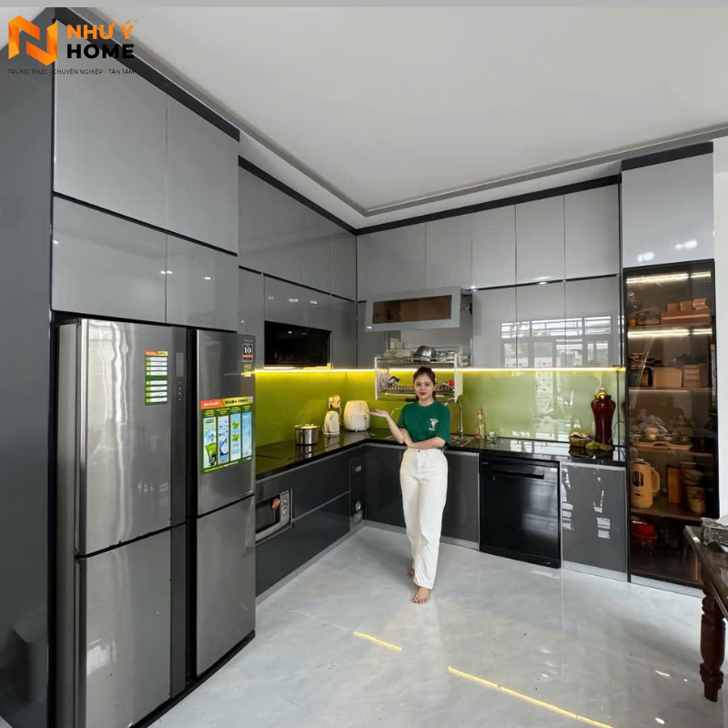 Tủ bếp nhựa acrylic AC039