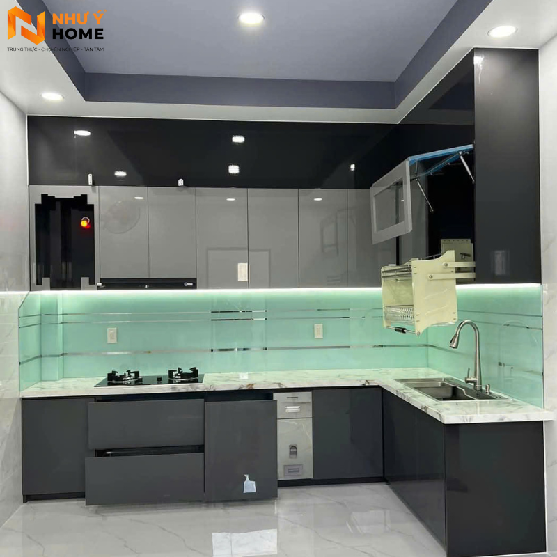 Tủ bếp nhựa acrylic AC040