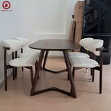  BA-19 Bộ bàn ăn Grace Wood Oval và 4 Ghế Oleandro ASH 
