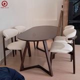  BA-19 Bộ bàn ăn Grace Wood Oval và 4 Ghế Oleandro ASH 