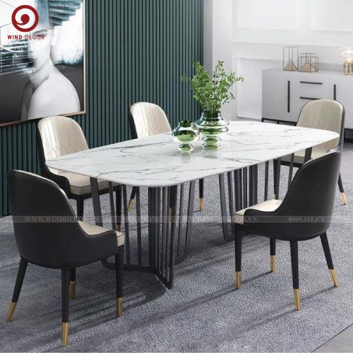  BAC-125 Bộ bàn ăn Royal và 6 ghế Monet 