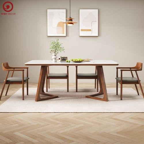  BA-93 Bộ bàn ăn Grace Ceramic và 4 ghế Hirosima 