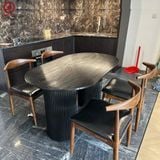  BAC-123 Bộ bàn ăn Soga Black và 4 Ghế Bull 