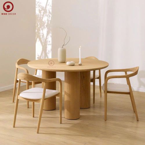  BAC-33 Bộ bàn ăn Biti và 4 ghế Neva Có Tay ASH 