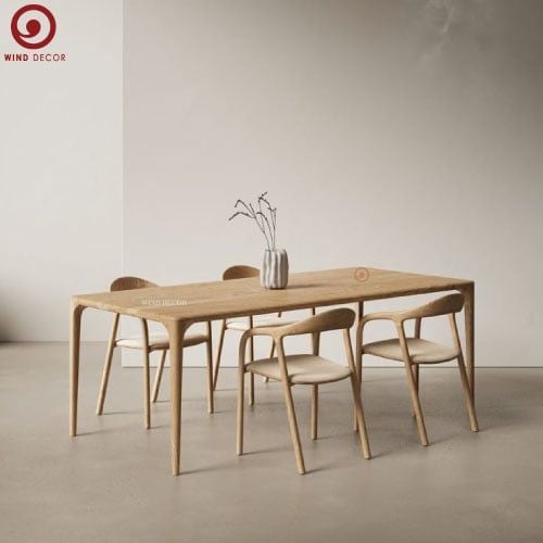  BA-86 Bộ bàn ăn Neva và 4 Ghế Neva ASH Có Tay 