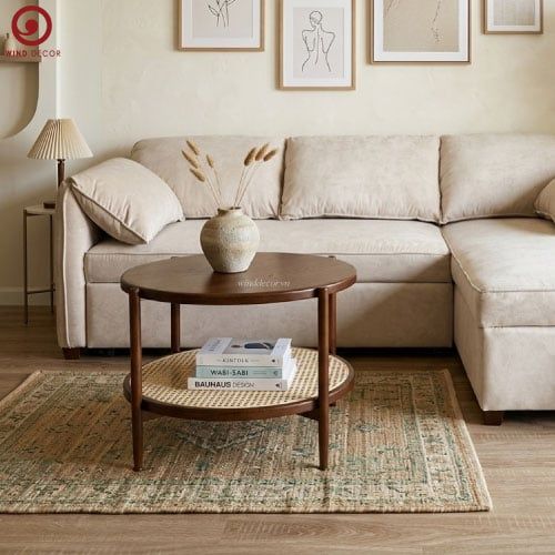  Bàn Sofa Ali Wood Mây Mắt Cáo 