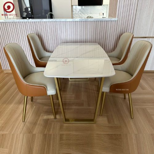  BAC-72 Bộ bàn ăn Vin Ceramic và 4 Ghế Monet 