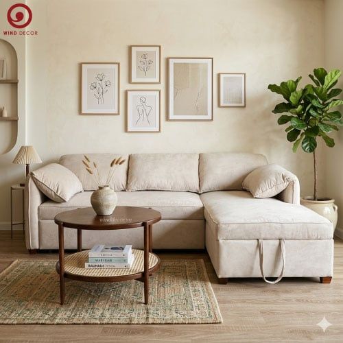  Bàn Sofa Ali Wood Mây Mắt Cáo 