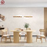  BAC-193 Bộ bàn ăn Soga và 4 Ghế Secco 