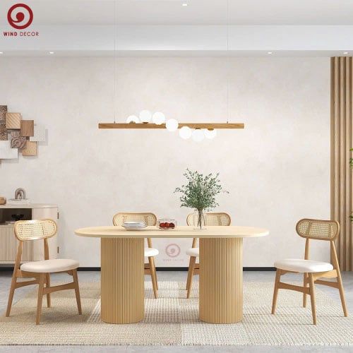  BAC-193 Bộ bàn ăn Soga và 4 Ghế Secco 